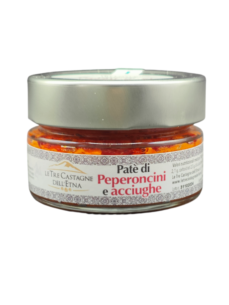 Patè di Peperoncino e Acciughe, Le Tre Castagne Dell'Etna 100 gr.